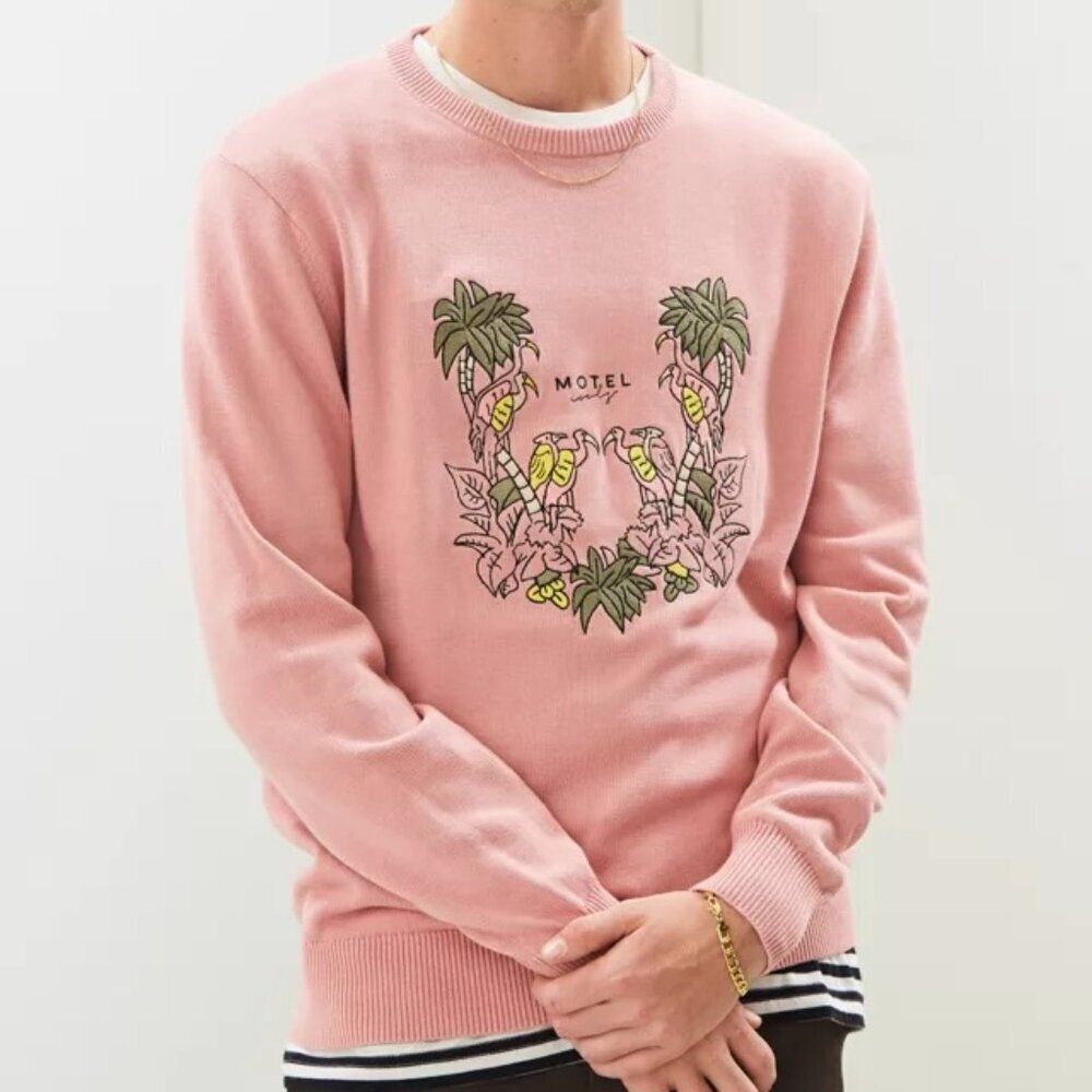 Barney Cools Motel Pink Cools Knit Sweater S​​